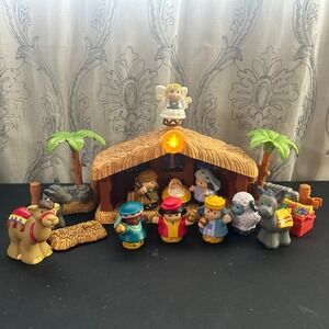 Fisher-Price Little People Christmas Story Nativity Set Musical Baby Jesus 2002
